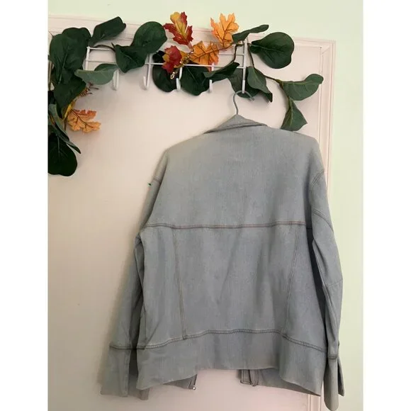 Hemsmith Jean Jacket Men’s Small Utility Zip Front Oversized Workwear Style Pock - Picture 2 of 13